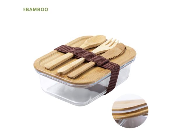 Lunchbox de 700 ml en Verre et Bambou