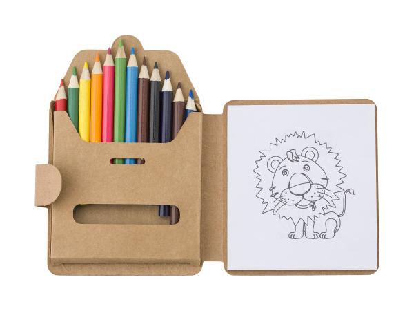 Cadeaux VAD, primes : Set de Coloriage avec 12 Crayons de Couleurs