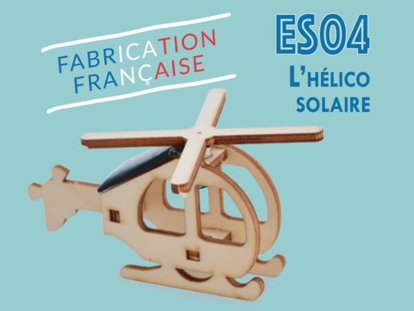 Kit de Jouet Solaire Mini Hélicoptère en Bois : HélioBil