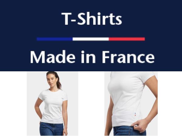 T-Shirt BLANC Femme en Coton Bio 180g Made In France