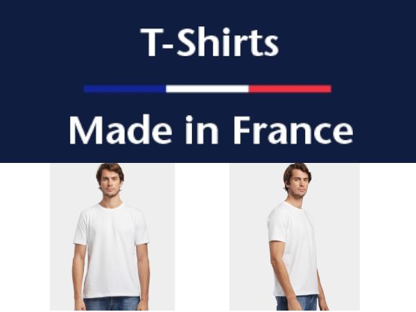 T-Shirt BLANC Homme en Coton Bio 180g Made In France