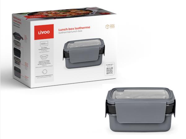 Cadeaux CSE, primes : Lunch Box Isotherme 2 Etages LIVOO MEN406